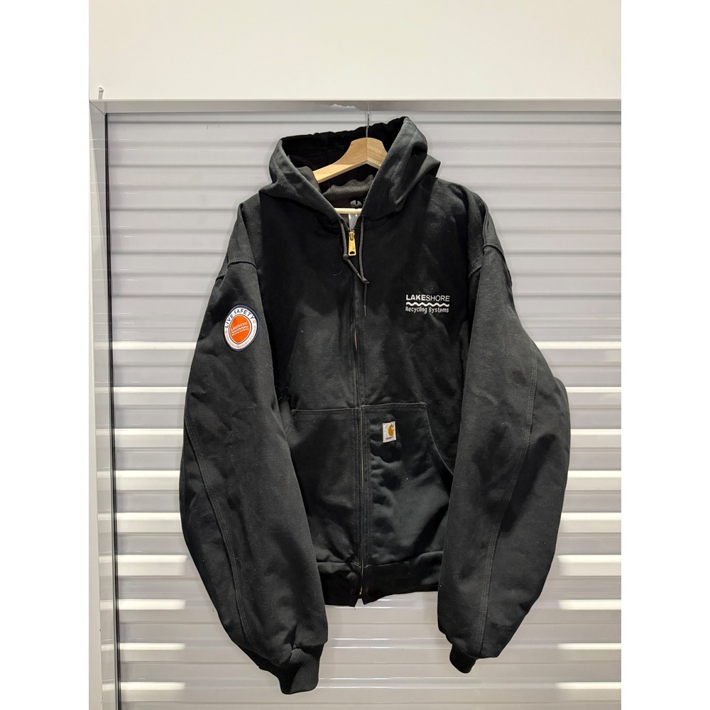 Carhartt‎ Made in USA Thermal Lined Duck Canvas Active Jacket Black Mens 2XL
